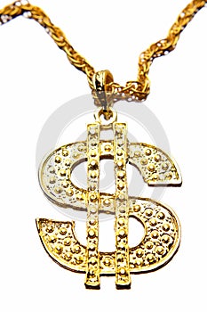 Dollar symbol necklace