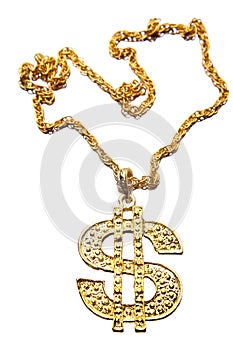 Dollar symbol necklace