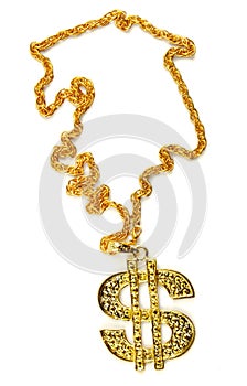 Dollar symbol necklace