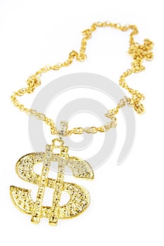 Dollar symbol necklace