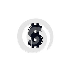 Dollar Symbol sticker logo vector design template inspiration idea