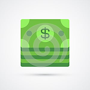 Dollar trendy symbol. Vector trendy colored illustration