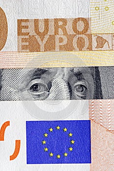 Dollar under euro