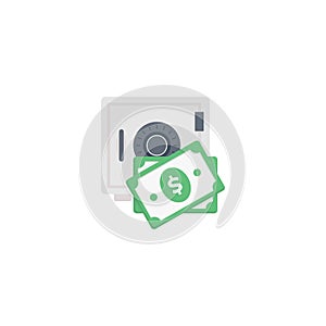 Dollar vector flat colour icon