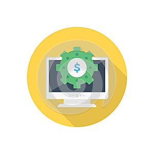 Dollar vector flat colour icon