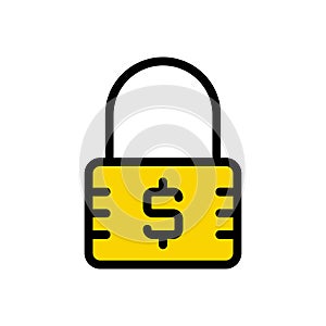 Dollar vector colour line  icon