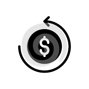 Dollar vector glyph flat icon