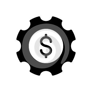 Dollar vector glyph flat icon