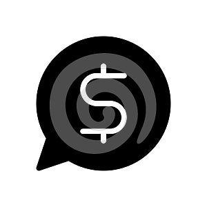 Dollar vector glyph flat icon