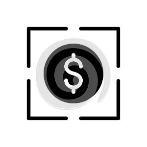 Dollar  vector glyph flat icon
