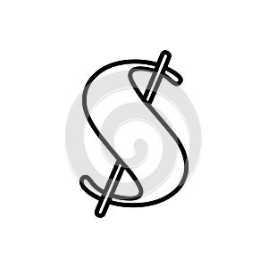 Dollar vectpr icon. money illustration symbol. currency sign or logo.