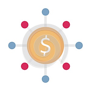 Dollarflat vector icon which can easily modify or edit photo