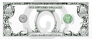 One hundred dollar bill. Cartoon money photo