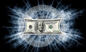 Dollars bill electrified money photo