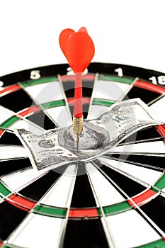 Dollars on a dartboard