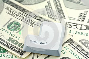 Dollars and a enter key