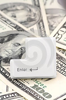 Dollars and a enter key