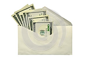 Dollars in envelope