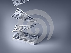 Dollars falling down