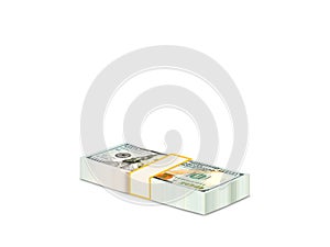 100 dollars,stack of bundles of 100 US dollars 2013