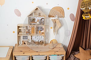 Dollhouse, Scandinavian children`s room
