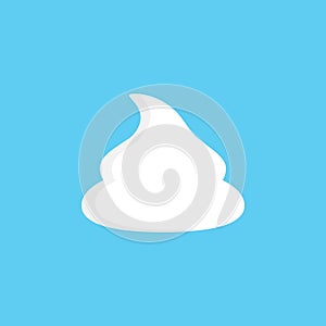 Dollop of whipped cream vector illustration photo