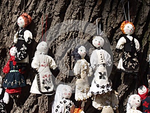 Dolls on a tree