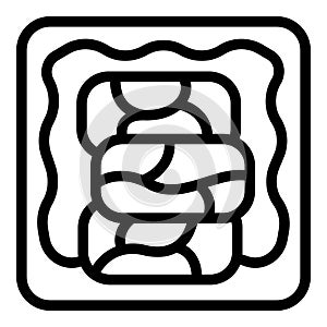 Dolma dish icon outline vector. Stuffed beef dolmades