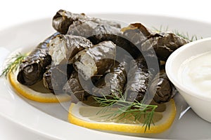 Dolma, stuffed grape leaves