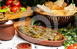 Dolma tolma, sarma - stuffed grape leaves.