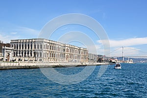 Dolmabahce Palace and Bosphorus Bridge photo