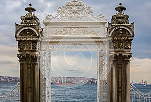 Dolmabahce Palace Gate leading to the Bosphorus