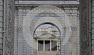 Dolmabahce Palace through its main gates