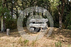 Dolmen de Roch-Feutet near Carnac in Britanny