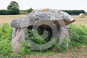 Dolmen of Kerangre - megalithic monument in Erdeven, Britany