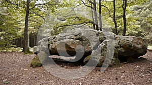 Dolmen La Grosse Pierre, megalithic capstone in Normandy, PAN