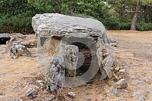Dolmen of Mane Braz - megalithic monument in Brittany
