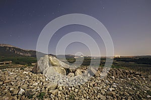 Dolmen named Alto de la Huesera, in Laguardia, Alava, Spain photo