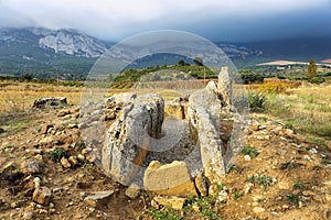 Dolmen named El Sotillo in Laguardia, Spain