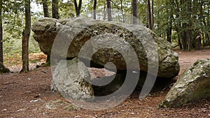Dolmen Pierre Procureuse, megalithic capstone in Normandy, PAN