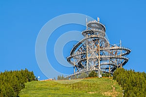 Dolni Morava, the Sky Walk lookout tower in the mountains