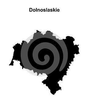 Dolnoslaskie outline map