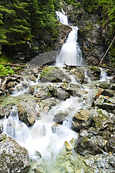 DolnÃ½ Nefcersky waterfall, Vysoke Tatry & x28;High Tatras& x29;, Slovakia