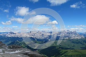 Dolomite Alps beautiful panorama view