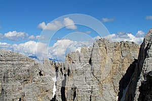 Dolomite Alps rocky peaks beautiful view