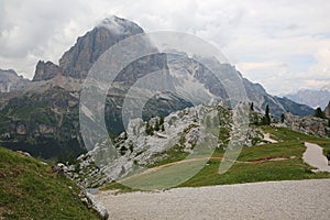 Dolomite Mountains Along WWI Italian Front