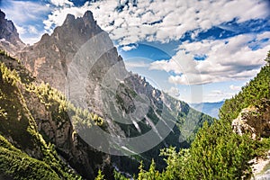 Dolomite mountains of San Martino di Castrozza photo