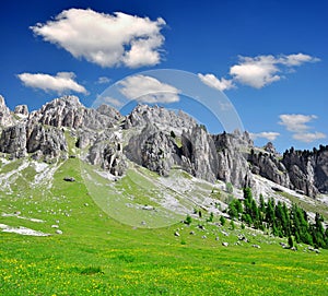 Dolomite peaks, Rosengarten