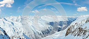 Dolomiten Alps winter view (Austria). Panorama