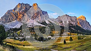 Dolomites Falzarego Mountain Pass Italy